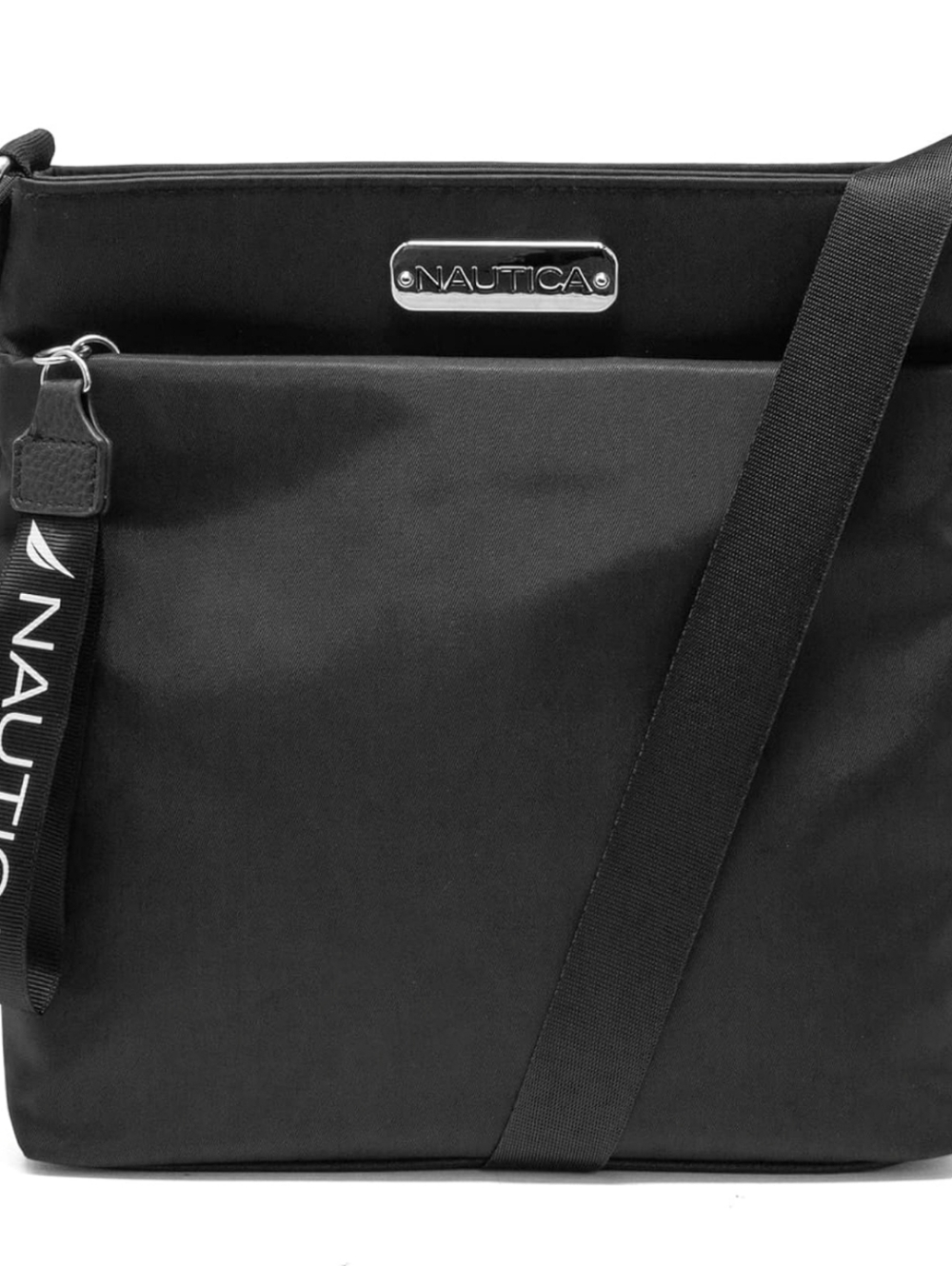 Nautica Diver Nylon Crossbody Bag with Adjustable Shoulder Strap - Black